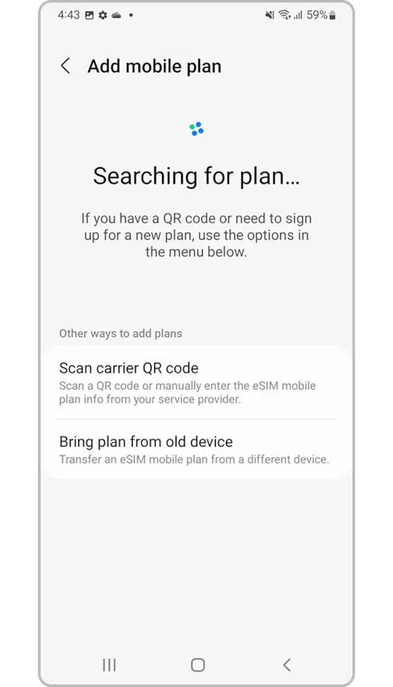 Samsung Step 4: Click Scan QR Code